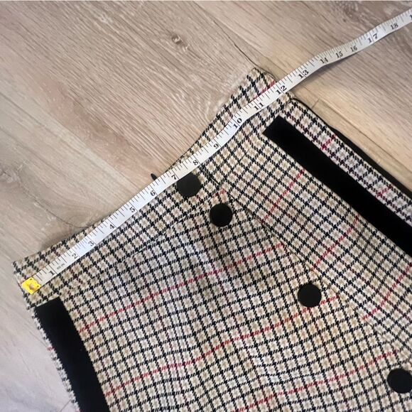 Maje Houndstooth Plaid Wrap Skirt – Chic Asymmetrical Design, Size 34 (US XS) - Picture 4 of 6